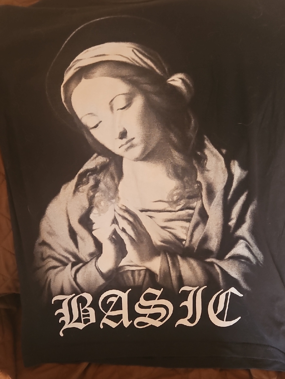 Blackcraft Cult 'BASIC' Prayer Madonna Tee - Black & White